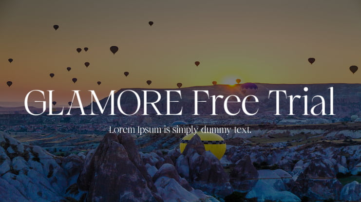 GLAMORE Free Trial Font