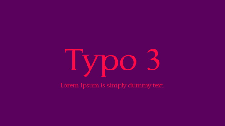 Typo 3 Font Family