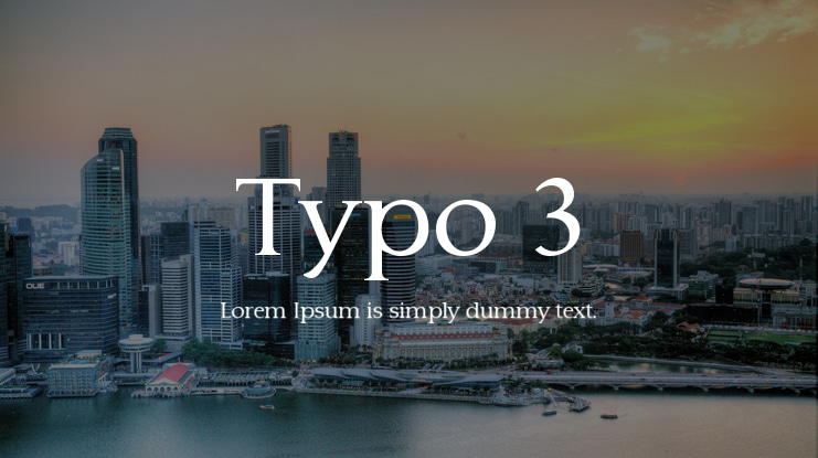 Typo 3 Font Family