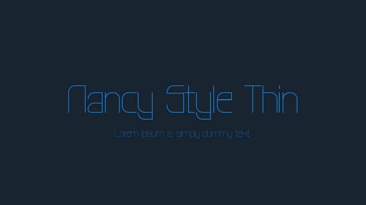 Nancy Style Thin Font Family