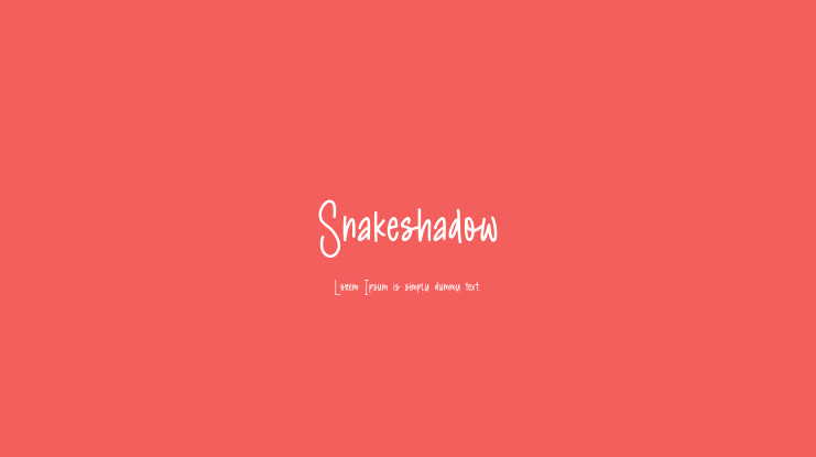 Snakeshadow Font