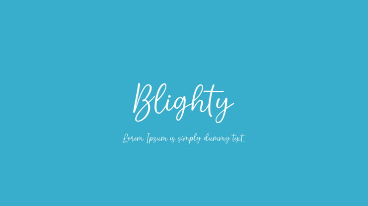 Blighty Font