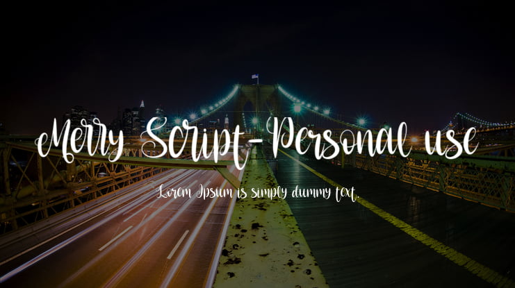 Merry Script-Personal use Font