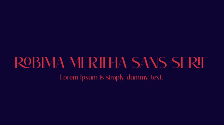 ROBIMA MERTTHA SANS SERIF Font Family
