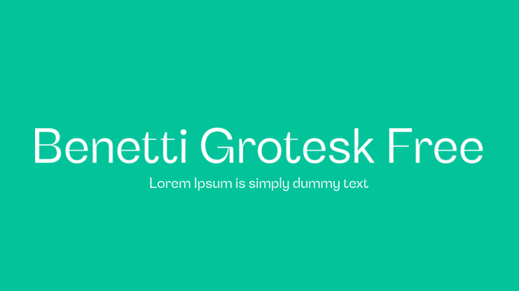Benetti Grotesk Free Font