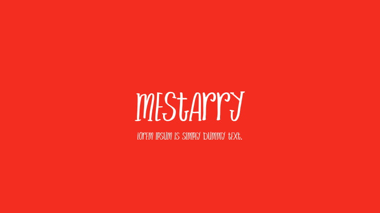 Mestarry Font