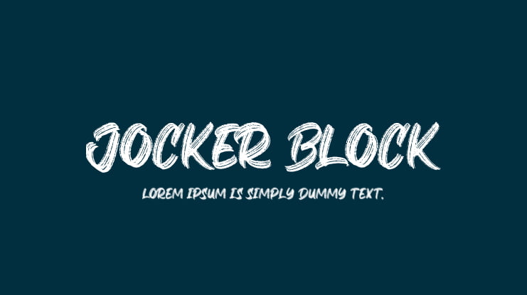 Jocker Block Font