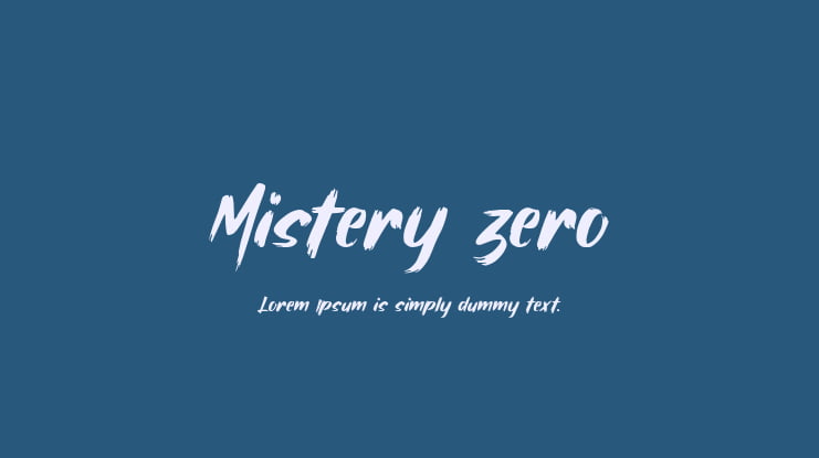 Mistery zero Font