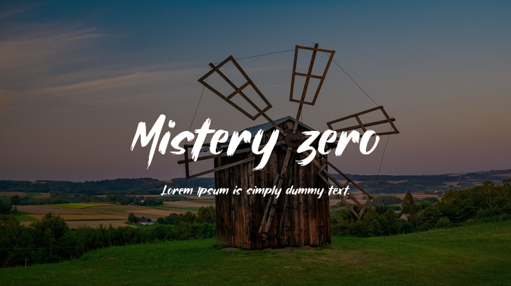 Mistery zero Font