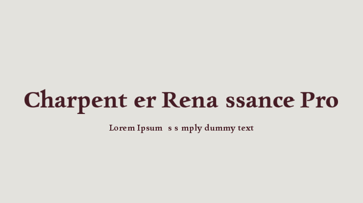 Charpentier Renaissance Pro Font Family