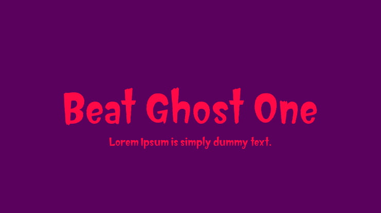 Beat Ghost One Font