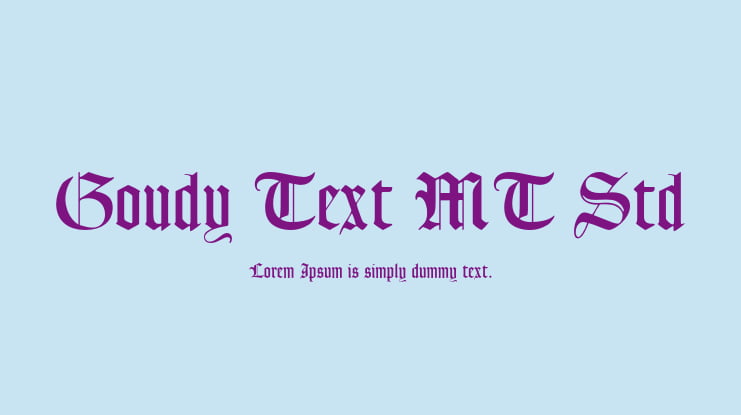 Goudy Text MT Std Font