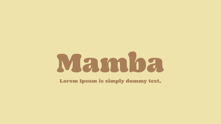 Mamba Font