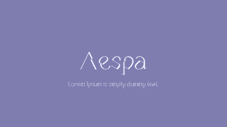 Aespa Font Family