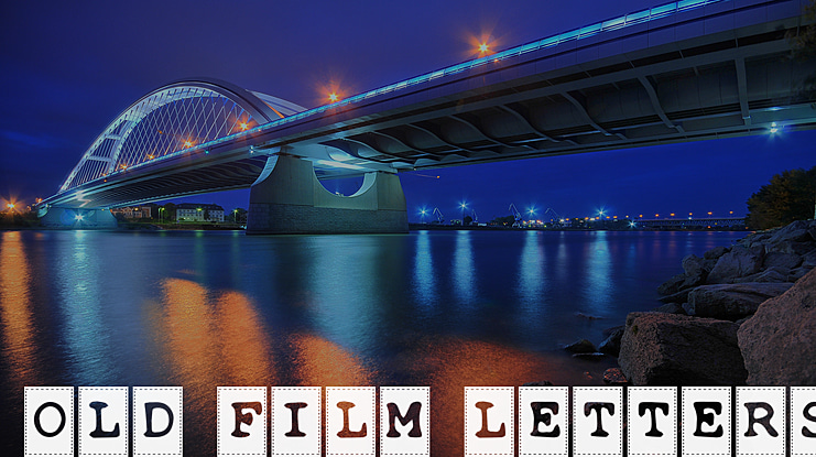 Old Film Letters Font