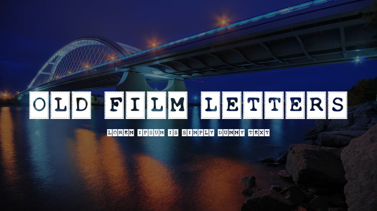 Old Film Letters Font