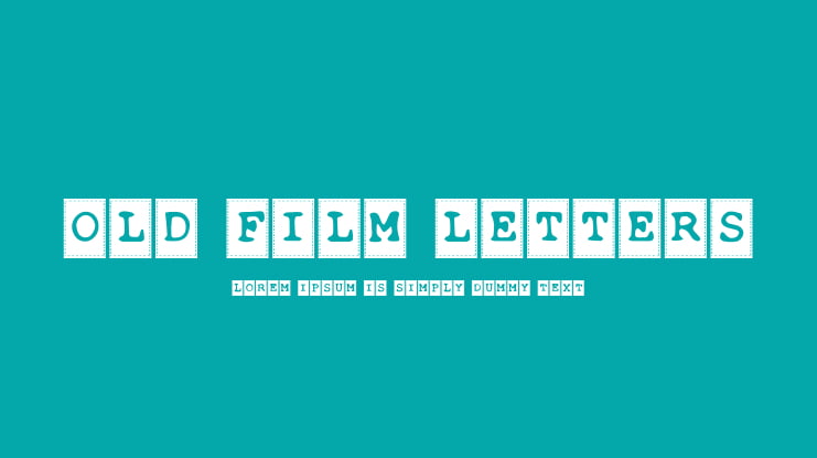 Old Film Letters Font