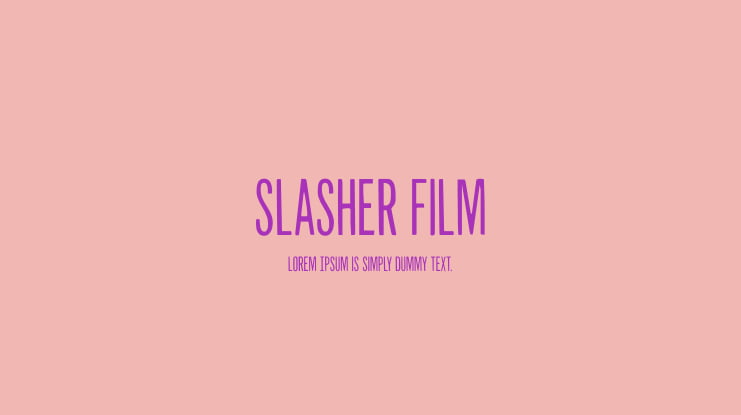 Slasher Film Font Family
