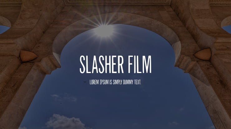Slasher Film Font Family