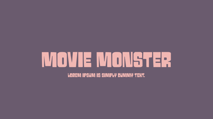 Movie Monster Font Family