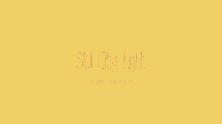 Still City Light Font Family