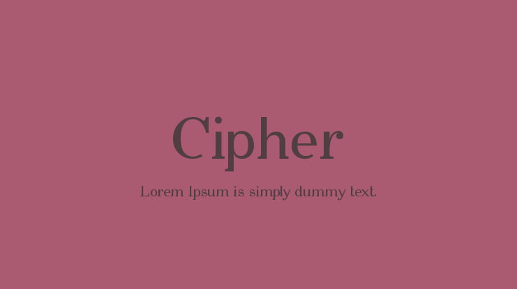 Cipher Font