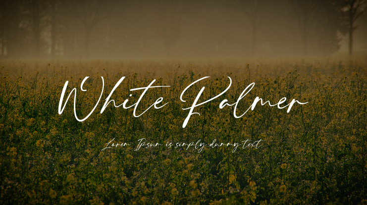 White Palmer Font