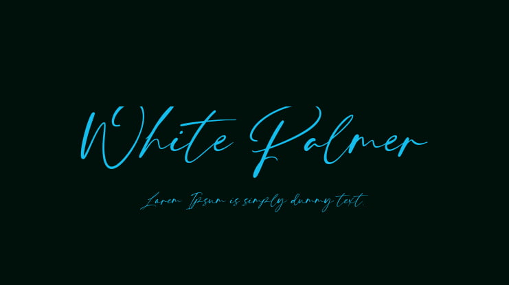 White Palmer Font