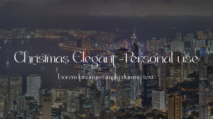Christmas Elegant-Personal use Font