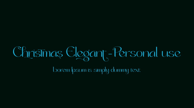 Christmas Elegant-Personal use Font