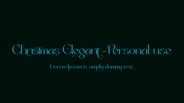 Christmas Elegant-Personal use Font