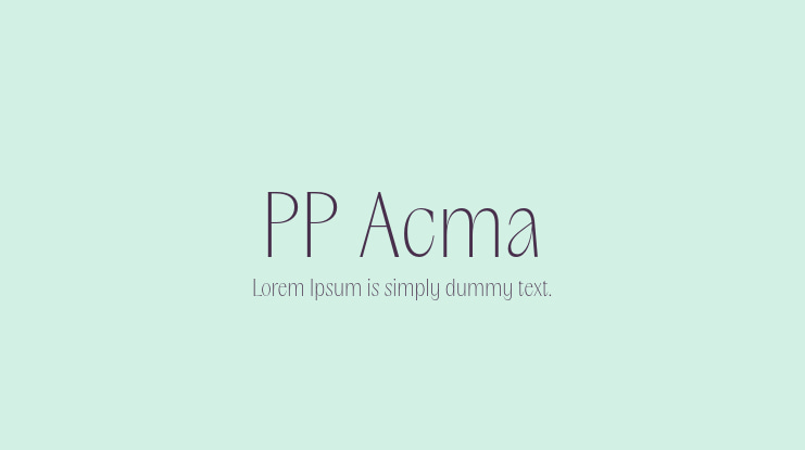 PP Acma Font Family