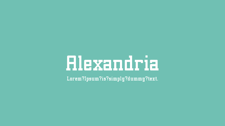 Alexandria Font