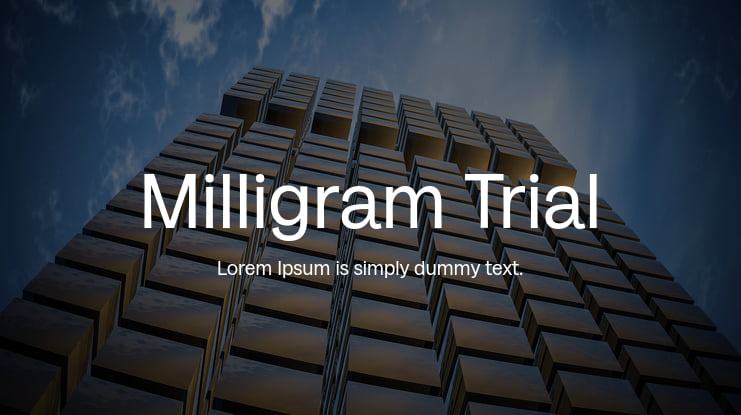 Milligram Trial Font Family