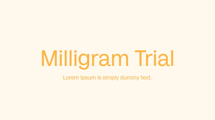 Milligram Trial Font Family