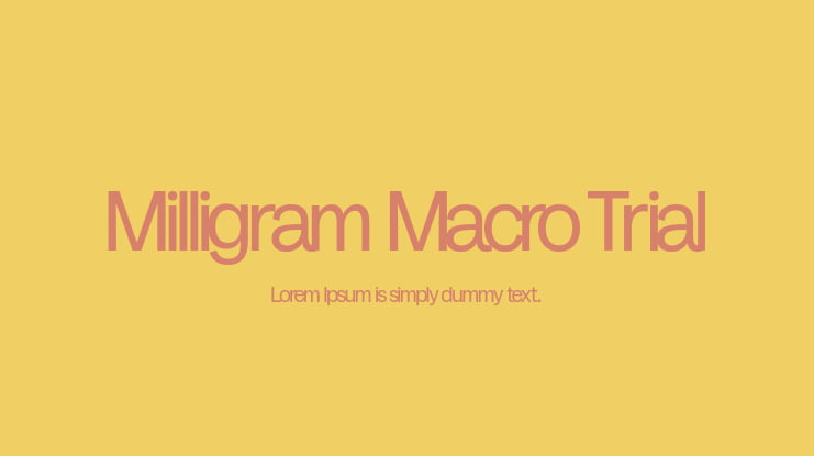 Milligram Macro Trial Font Family