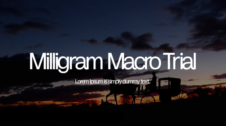 Milligram Macro Trial Font Family