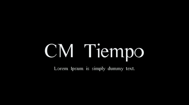 CM Tiempo Font