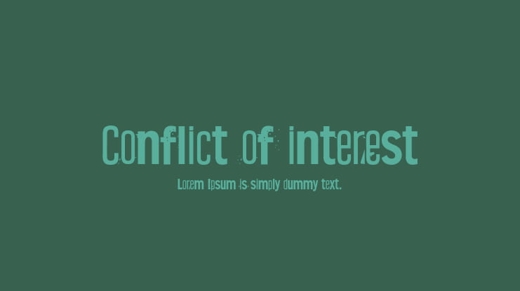 Conflict of interest Font