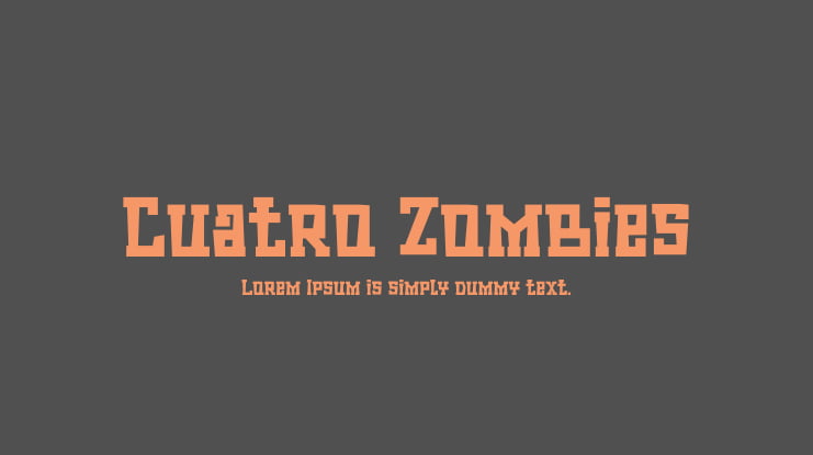 Cuatro Zombies Font
