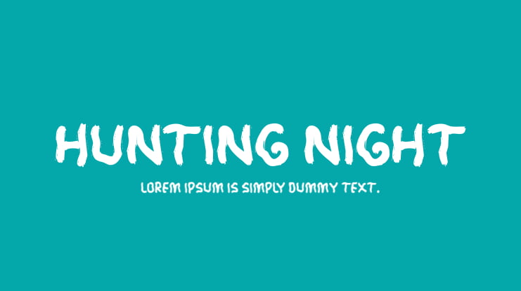 Hunting Night Font