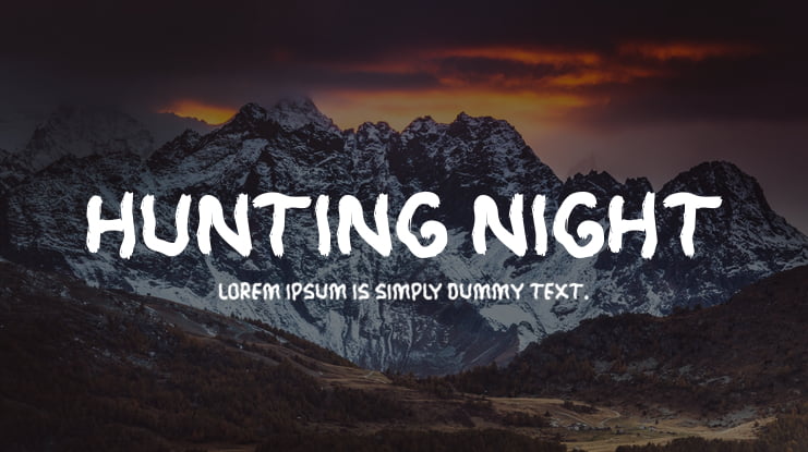 Hunting Night Font