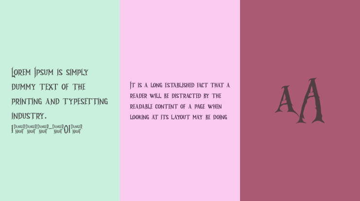 Danger Night - Personal Use Font