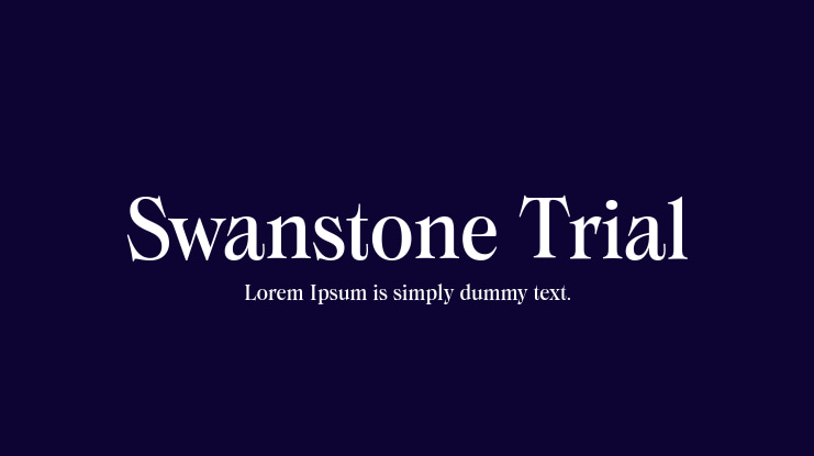 Swanstone Trial Font