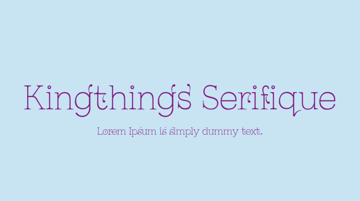 Kingthings Serifique Font Family