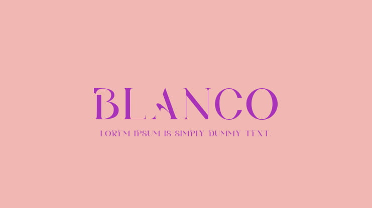 BLANCO Font Family