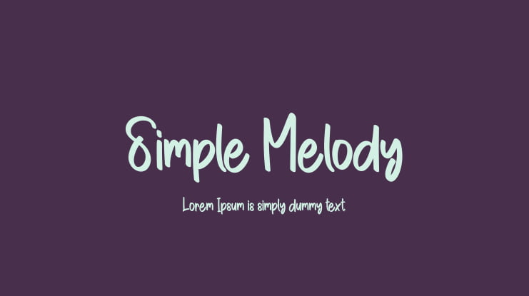 Simple Melody Font