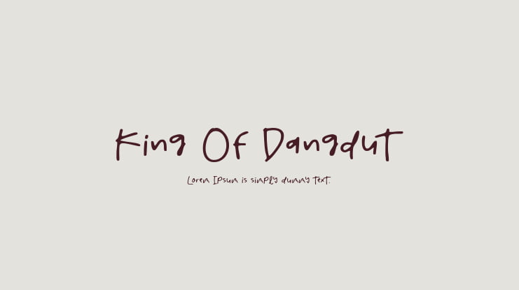 King Of Dangdut Font