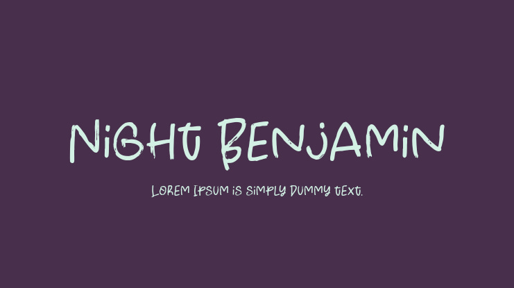 Night Benjamin Font