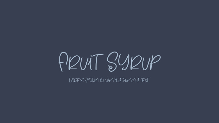 Fruit Syrup Font